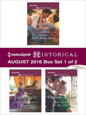 cover image of Harlequin Historical August 2016--Box Set 1 of 2